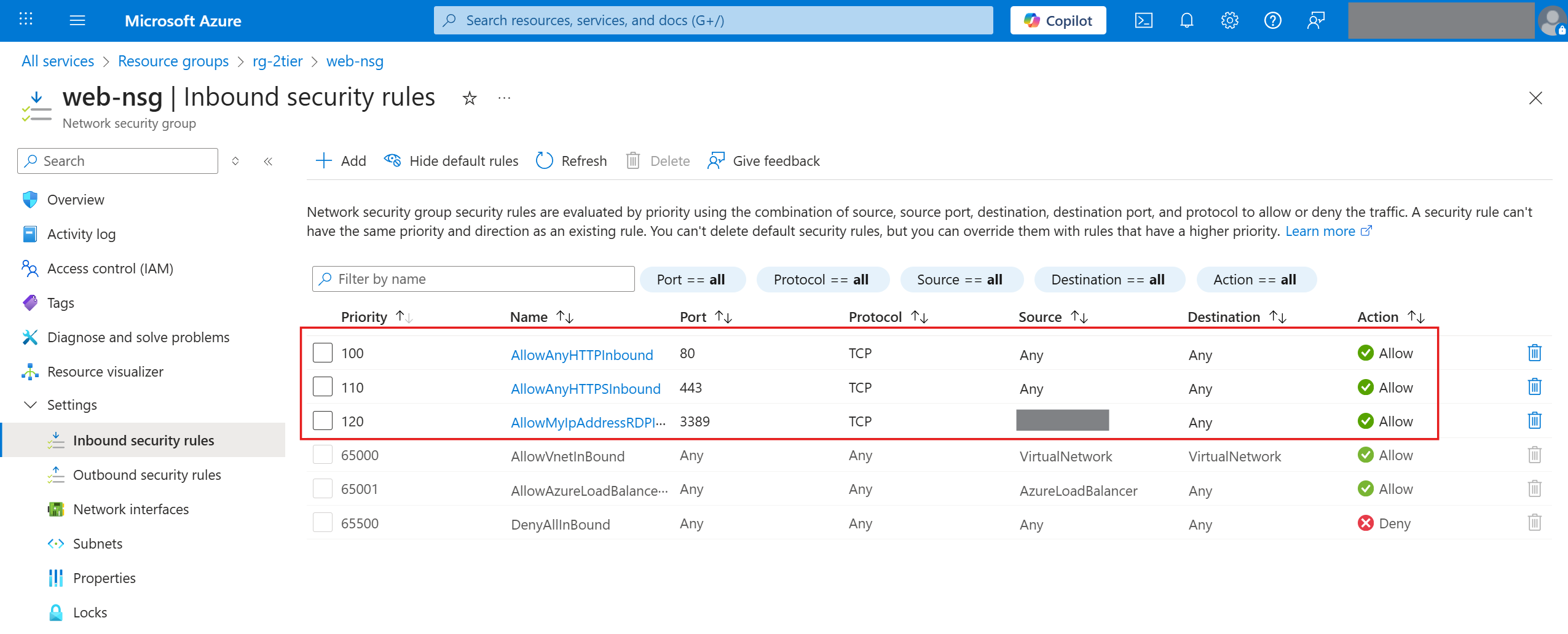 security group rules
