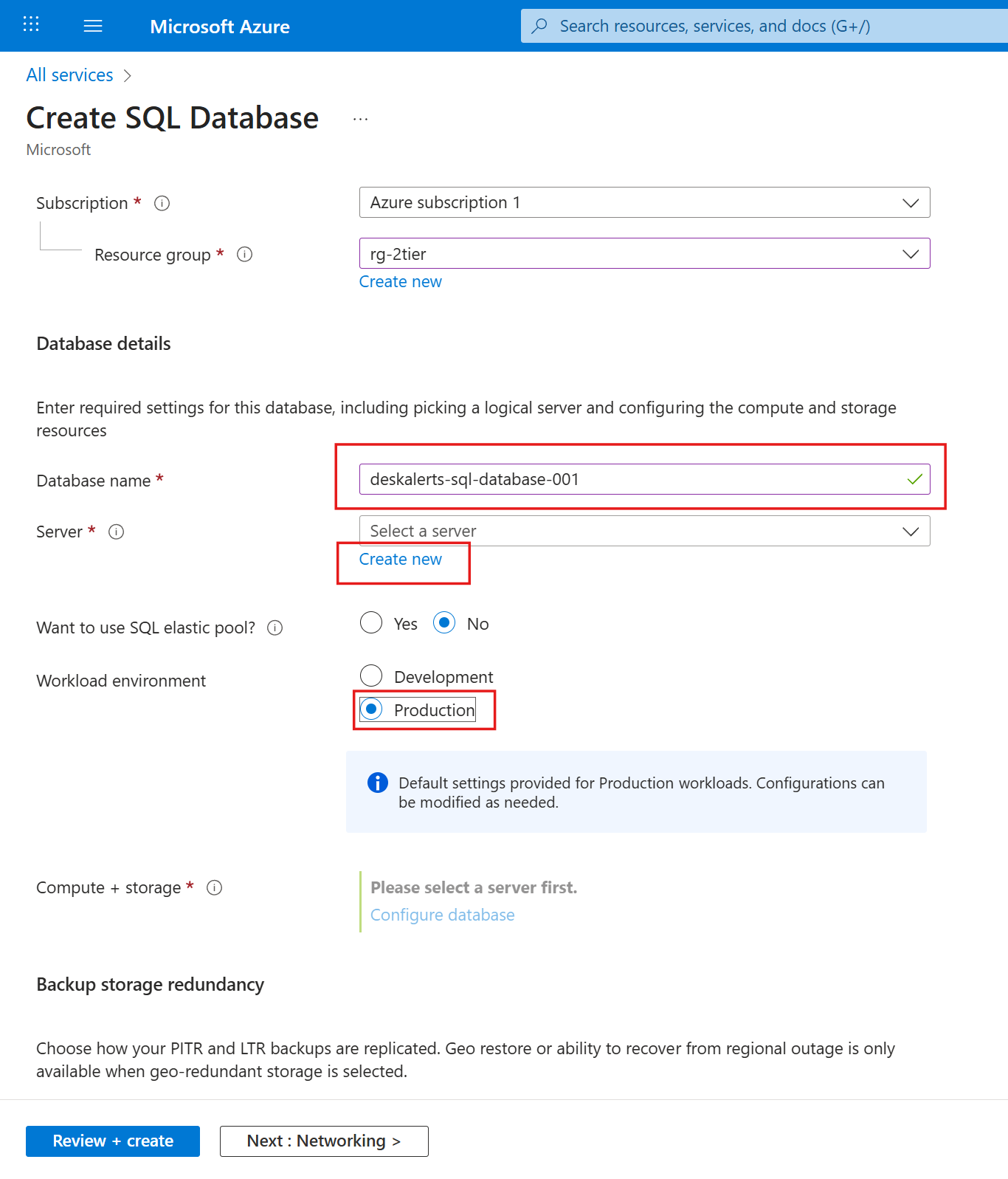 configure azure sql instance 02