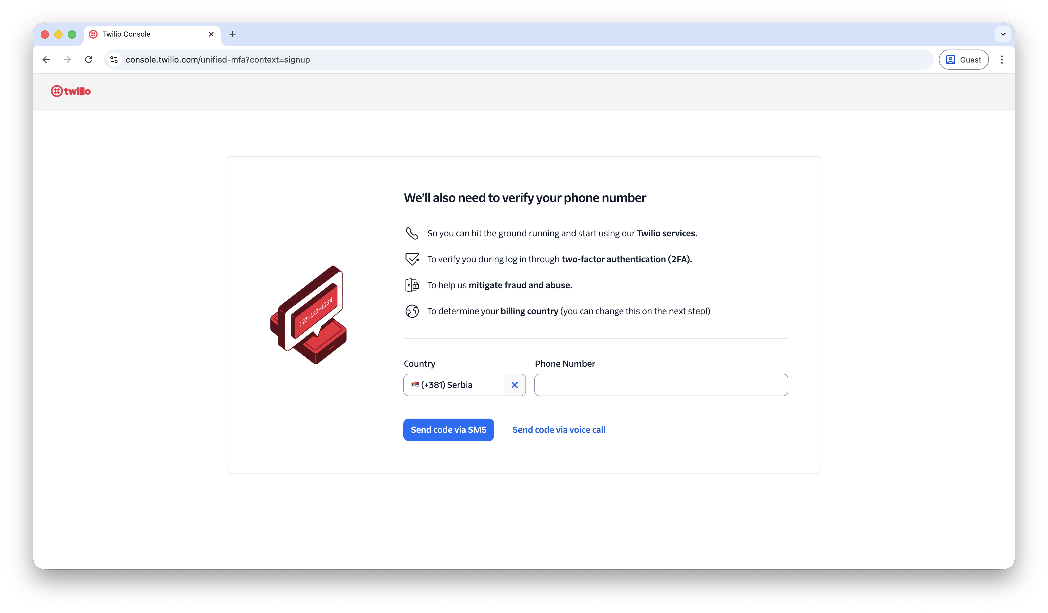 Phone number verification